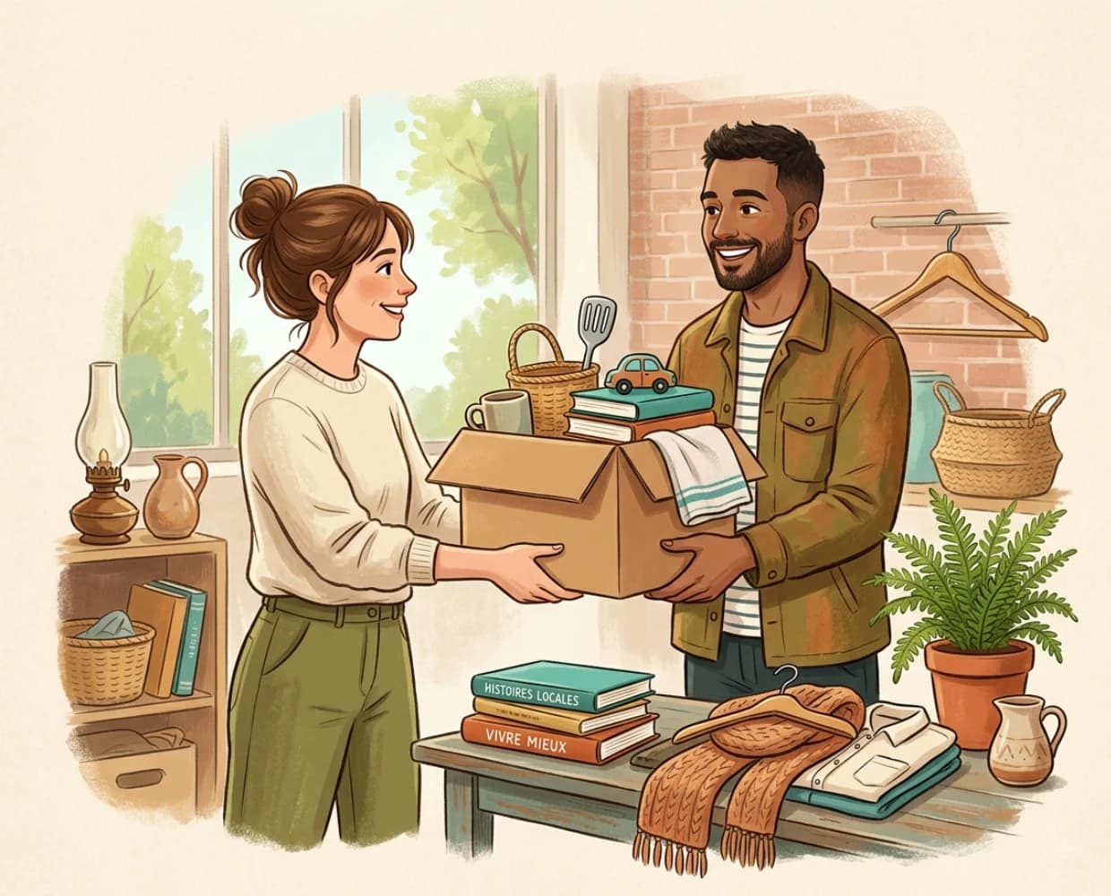 Illustration — donnez vos objets près de chez vous