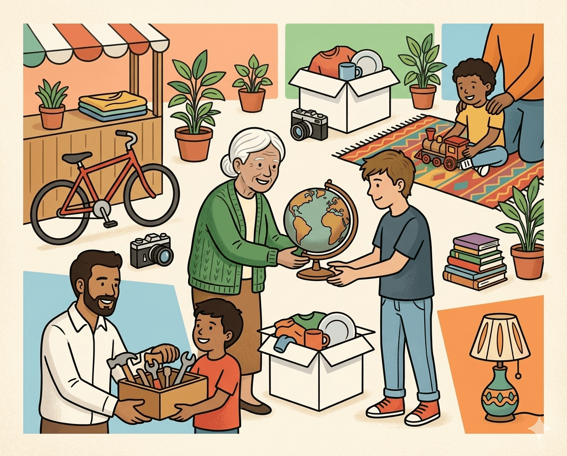 Illustration — donnez vos objets près de chez vous